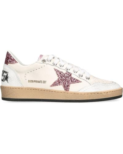 Golden Goose Leather Ball Star Trainers - Pink