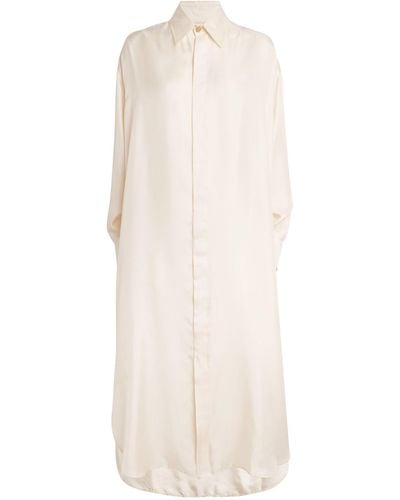 LeKasha Silk Ouzoud Shirt Dress - White