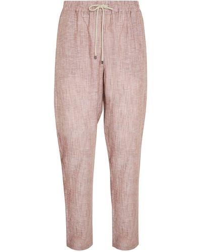 Zimmerli of Switzerland Linen-blend Trousers - Pink