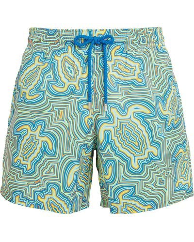 Vilebrequin Turtle Print Mahina Swim Shorts - Blue