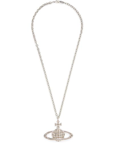 Vivienne Westwood Crystal-embellished Bas Relief Pendant Necklace - Metallic