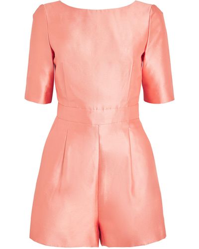 Max Mara Silk-cotton Sandalo Jumpsuit - Pink