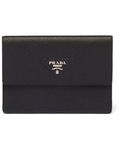Prada Leather Document Holder - Black