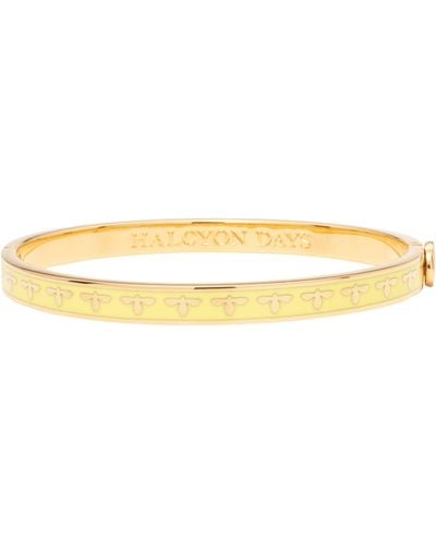 Halcyon Days Gold-plated Bee Bangle - Natural