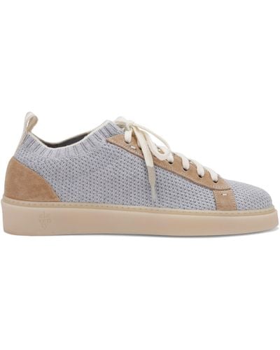Eleventy Knitted Tennis Trainers - Natural