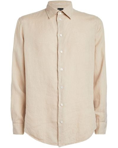 Emporio Armani Linen Shirt - Natural