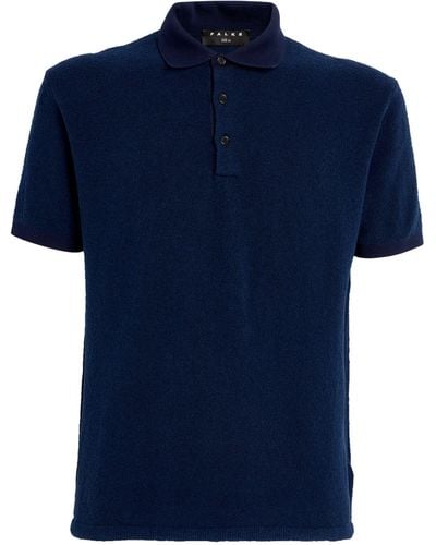FALKE Boucle Polo Shirt - Blue