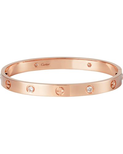 Cartier Rose Gold And Diamond Love Bracelet - Natural