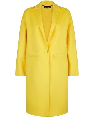 ESCADA Wool And Cashmere Coat - Yellow
