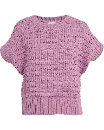 Varley Short-sleeve Fillmore Sweater - Purple