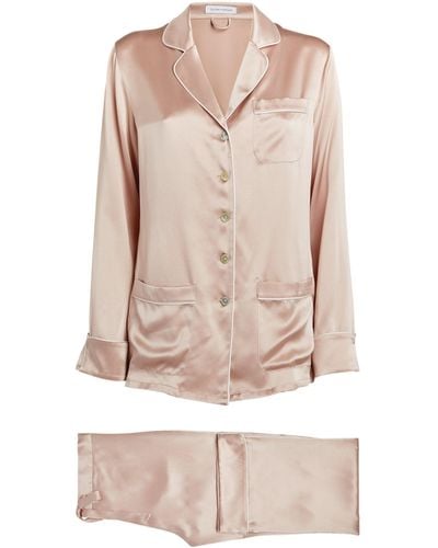 Olivia Von Halle Silk Coco Pajama Set - Pink