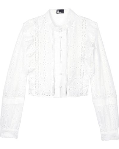 The Kooples Cotton Broderie Anglaise Shirt - White