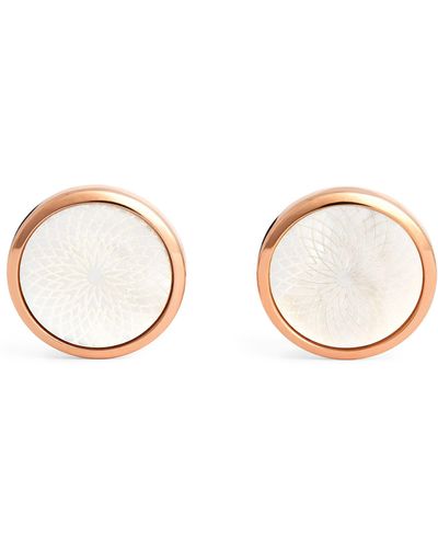 Tateossian Rose Gold-plated Pearl Cufflinks - Natural