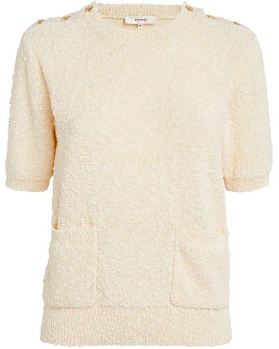 FRAME Short-sleeve Sweater - Natural