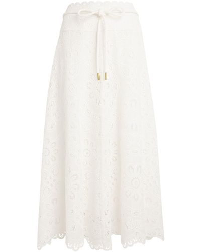 Zimmermann Lace Scalloped Ottie Skirt - White