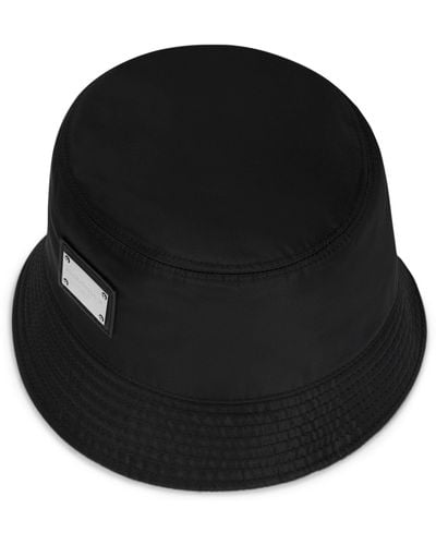 Dolce & Gabbana Nylon Essential Bucket Hat - Black