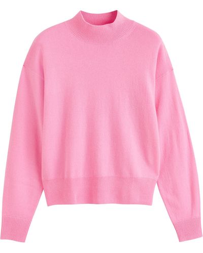 Chinti & Parker Wool-cashmere High-neck Sweater - Pink