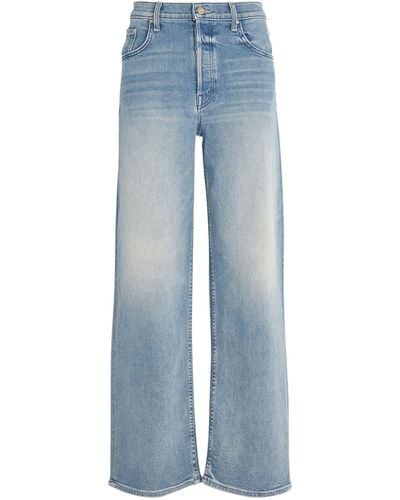 Mother Spinner Skimp High-rise Wide-leg Jeans - Blue