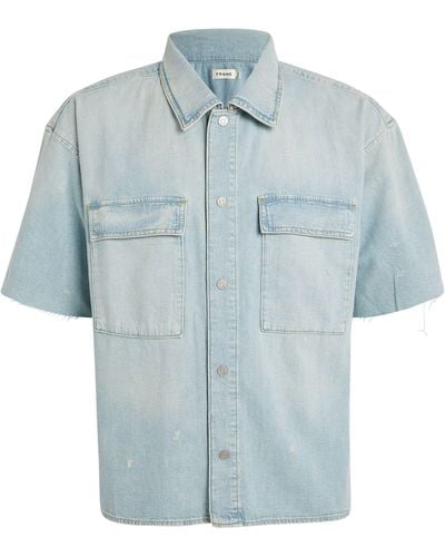 FRAME Short-sleeve Denim Shirt - Blue