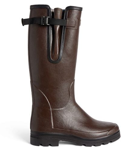 Le Chameau Neoprene-lined Vierzonord Wellington Boots - Brown