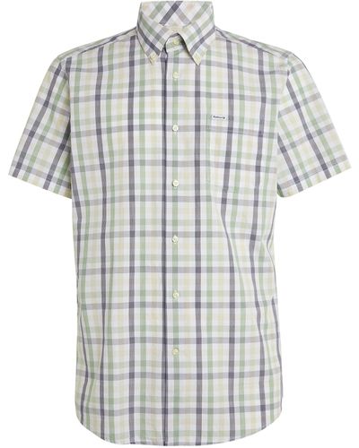 Barbour Tattersall Short-sleeve Shirt - White