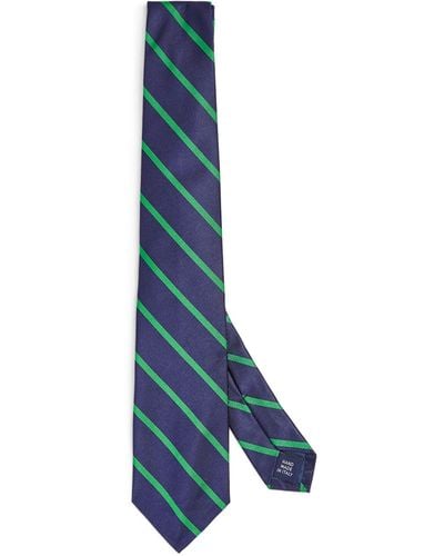 Polo Ralph Lauren Silk Striped Tie - Blue