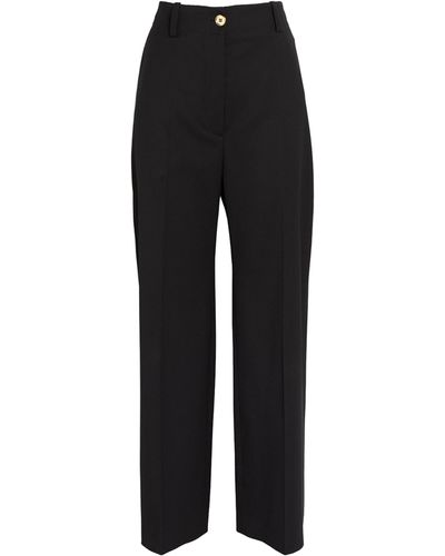 Patou Iconic Long Straight Trousers - Black