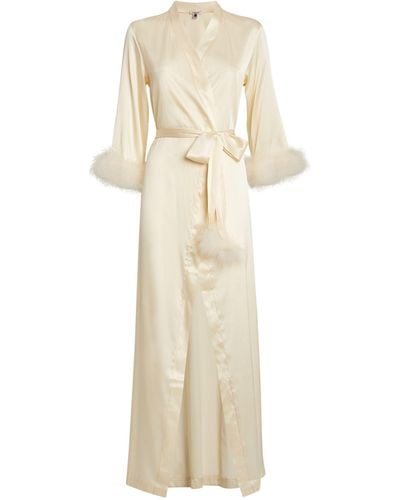 Gilda & Pearl Silk Celeste Long Robe - Natural