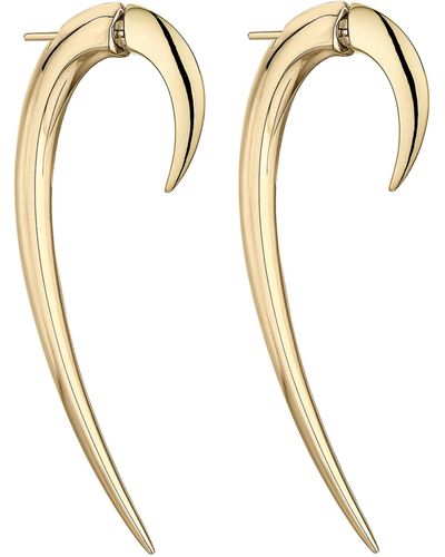 Shaun Leane Large Gold Vermeil Hook Drop Earrings - Metallic