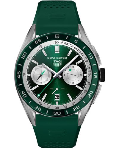 Tag Heuer Stainless Steel Connected Calibre E4 Smartwatch 45mm - Green