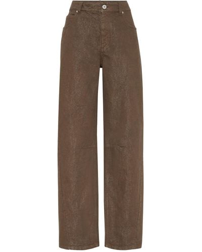 Brunello Cucinelli Dyed Straight Jeans - Brown