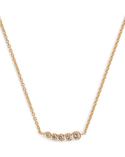 Sophie Bille Brahe Yellow Gold And Diamond Lune Necklace - Metallic