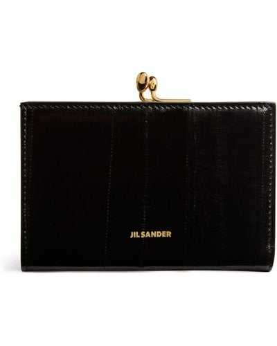 Jil Sander Small Leather Goji Wallet - Black