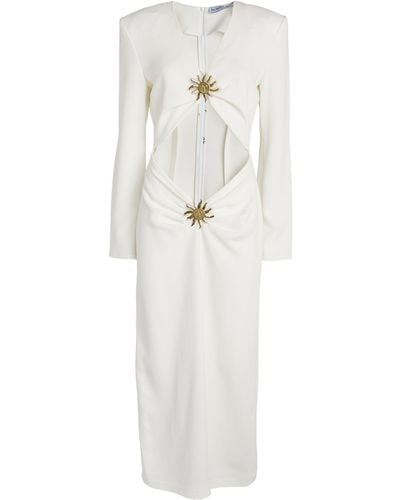 ROWEN ROSE Sablé Maxi Dress - White
