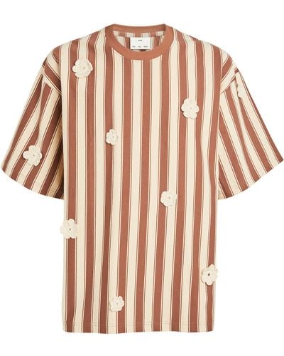 Song For The Mute Cotton Striped Oversized T-shirt - Pink