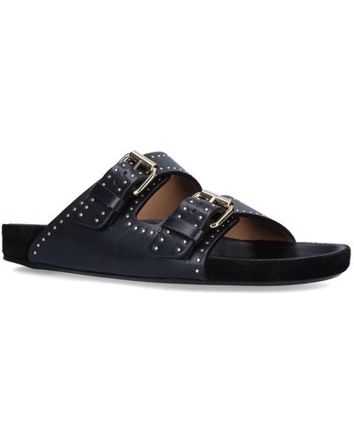 Isabel Marant Leather Lennyo Sandals - Black