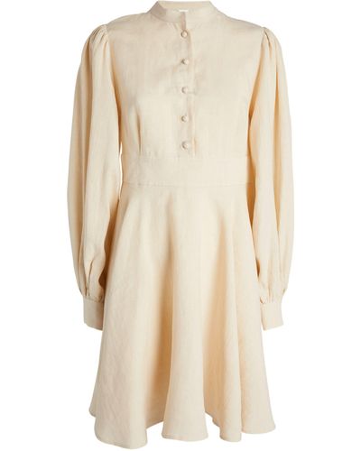 Eleventy Linen Shirt Dress - Natural