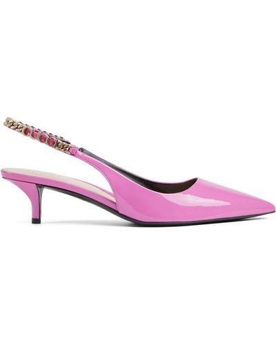 Gucci Patent Leather Signoria Slingback Court Shoes 45 - Pink
