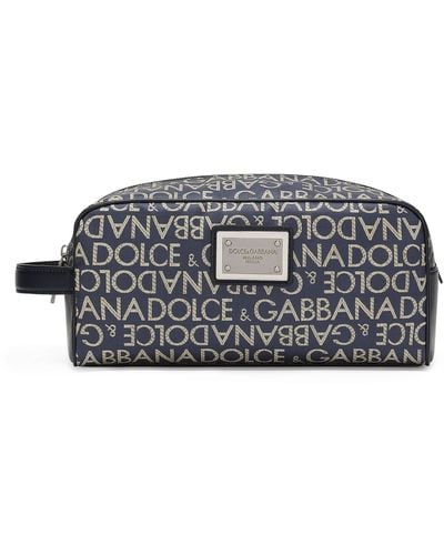 Dolce & Gabbana Monogram Wash Bag - Grey