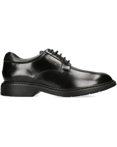 Hogan Leather H576 Derby Shoes - Black