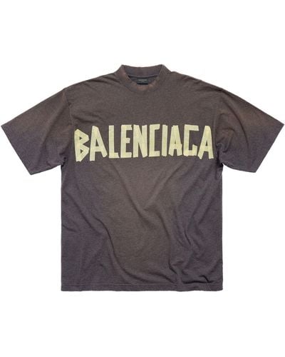 Balenciaga Oversized Tape Logo T-shirt - Grey