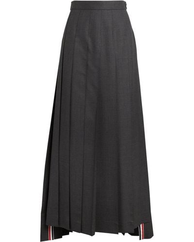 Thom Browne Pleated Maxi Skirt - Black