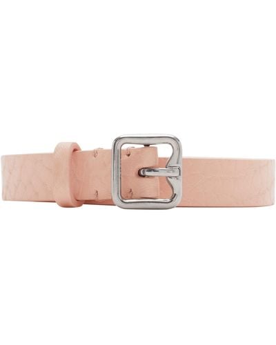 Burberry Leather B-buckle Belt - Pink