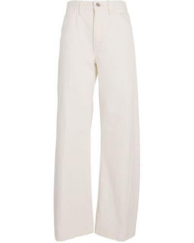 FRAME Le Baggy Palazzo Jeans - White