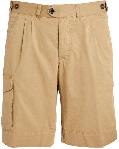 Beretta Stretch-cotton Cargo Shorts - Natural