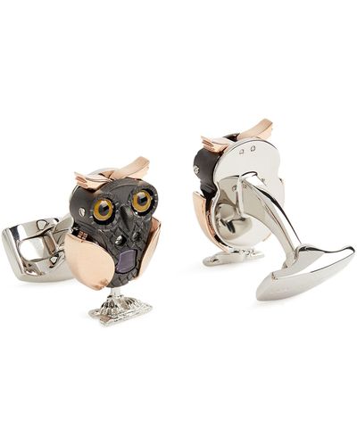 Deakin & Francis Moving Owl Cufflinks - Black