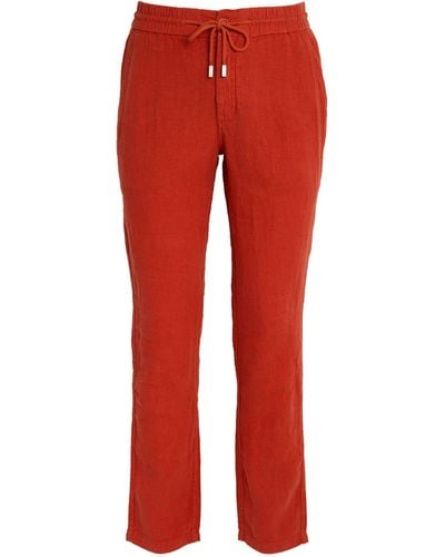 Vilebrequin Linen Drawstring Pants - Red