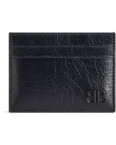 Balenciaga Leather Monaco Card Holder - Black