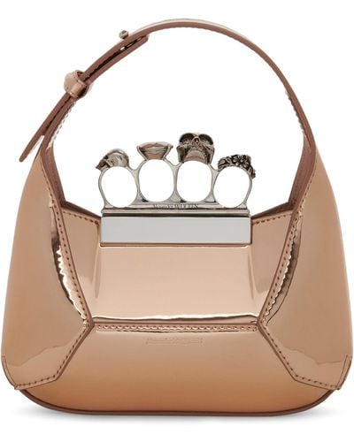 Alexander McQueen Mini Jewelled Top-handle Bag - Brown
