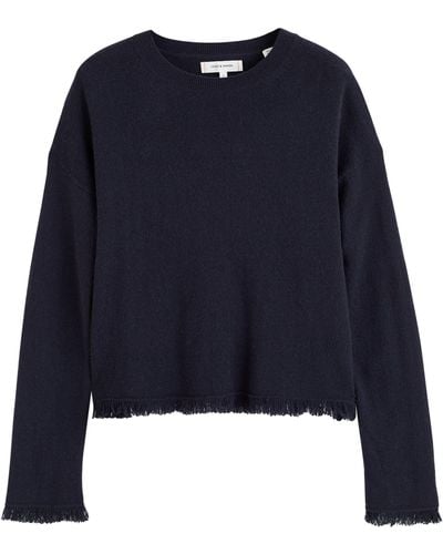 Chinti & Parker Wool-cashmere Fringed Jumper - Blue
